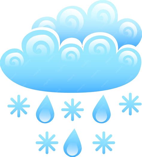 Premium Vector | Sleet day,snow with rain day, abstract sun, isolated ...