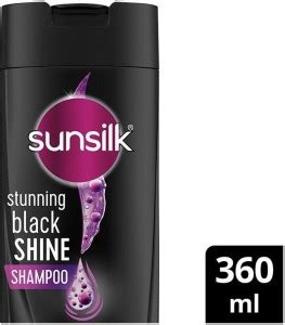 SUNSILK Stunning Black Shine Shampoo Active-Mix Amla+Oil Pearl Protein ...