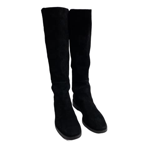 Stuart Weitzman Black Suede Boots