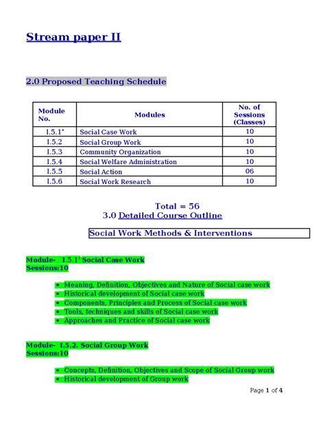 Course Outline Stream paper II - Stream paper II 2 Proposed Teaching ...