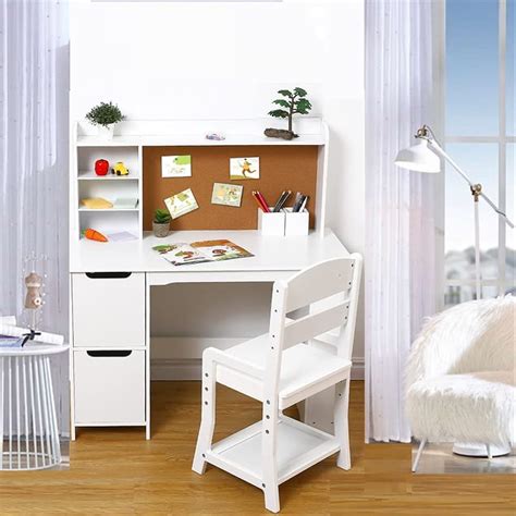 Kids Study Desk with Chair,Wooden Children School | Ubuy India