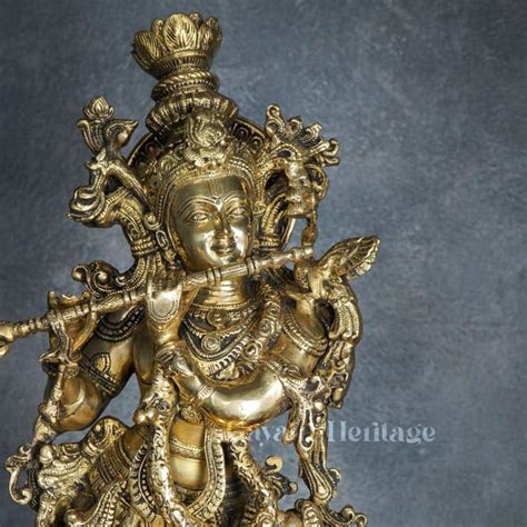 Brass Krishna Urli – Majestic Symbol of Divine Love & Joy | Gayatri He ...