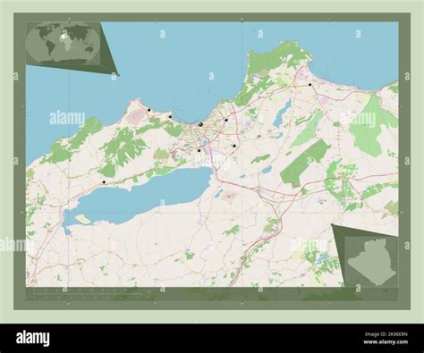 Oran, province of Algeria. Open Street Map. Locations of major cities of the region. Corner ... - map of algeria with major cities