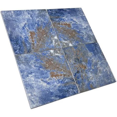 Ozone Blue White and Brownish Square 5.75 in. | Ubuy India