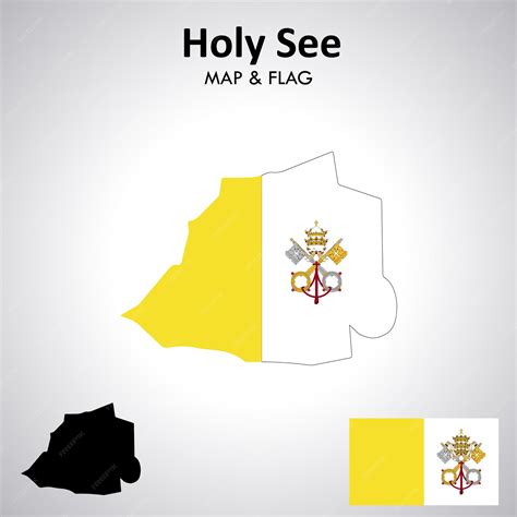 Premium Vector | Holy see flag and map design map flag vector file