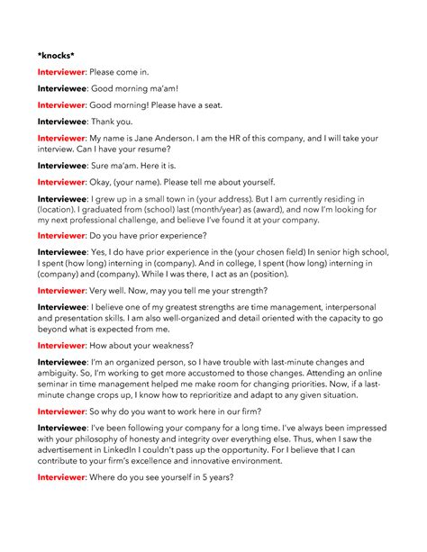 Sample of Job Interview 的图像结果