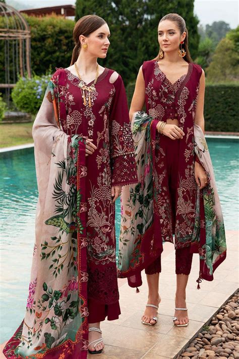 Ramsha - Andaaz Luxury Lawn Collection 2024 Vol-08 - Crimson glow (Z ...