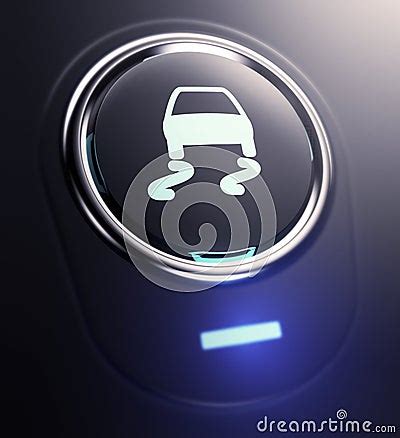 Button With Traction Control Symbol Royalty-Free Stock Photography | CartoonDealer.com #61645211