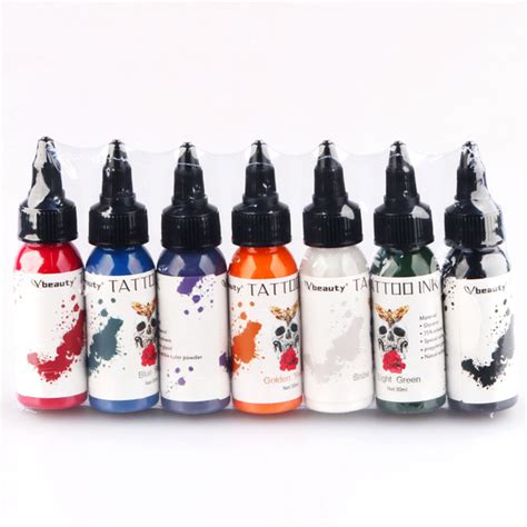Пигмент/Краска для тату "Краска" tattoo ink 30мл (7 шт.) - купить по ...