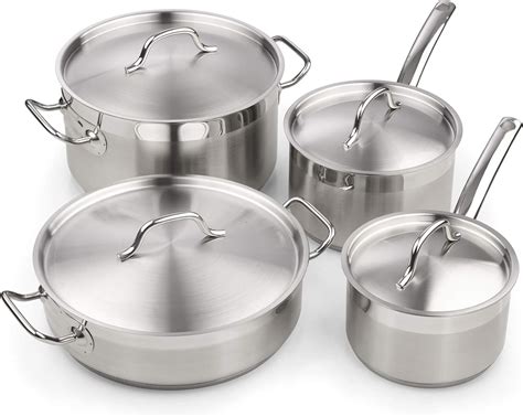 Cooks Standard Professional Stainless Steel Cookware Set 8PC, 8 PC ...