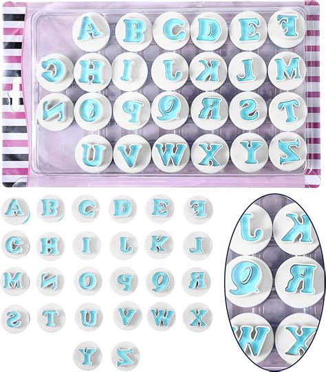 Amazon.com: 62Pcs/Set Cookie Stamp Impress Fondant Letter Stamps ...