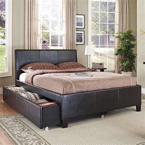 Queen Size Trundle Bed Frame Full Trundle Beds Bedroom Furniture