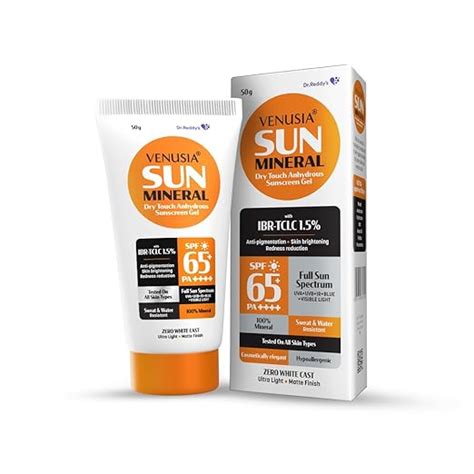 Venusia Mineral sunscreen SPF65I Full spectrum protection I UVA UVB Bl ...