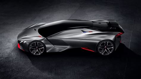 Wallpaper peugeot, vision, gran turismo, concept, black, side view hd ...