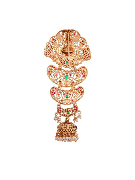 Gold Plated Half Moon Bridal Jadai Choti Wedding Hair Accessory ...