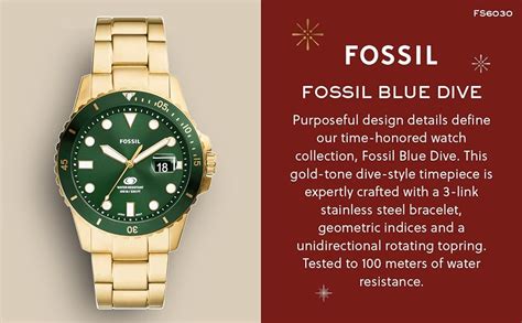 Fossil Analog Green Dial Men's Stainless Steel Watch-FS6030 : Amazon.in ...
