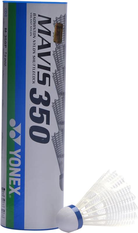 Buy Yonex Mavis 350 Blue Cap Nylon Shuttlecock, Pack of 6 (White ...