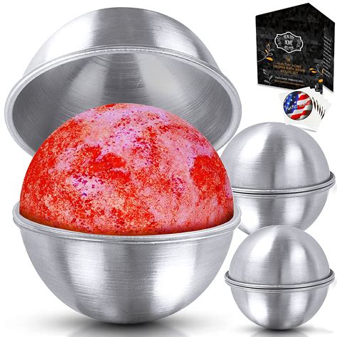 Stainless Steel Bath Bomb Molds Professional Set Of 3 Sizes. Heavy Duty ...