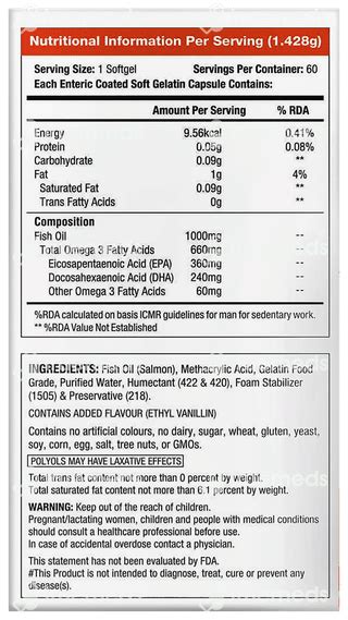 St Botanica Salmon Fish Oil 1000 Mg Softgels Capsule 60 - Uses, Side ...