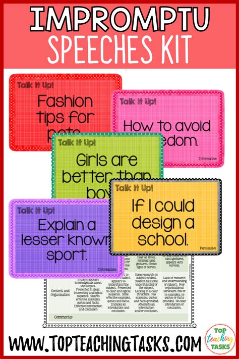 Impromptu Speech Topics For Students In English - Free