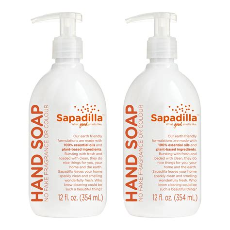 Sapadilla Grapefruit Bergamot Biodegradable Liquid Hand Soap Pump 12 ...