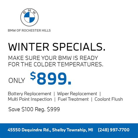 Service Specials | BMW of Rochester Hills