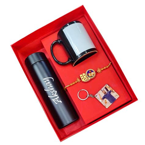 Buy THEPRINTSHINE Personalized Mug,Sipper, Keychain or Rakhi Gift Combo ...