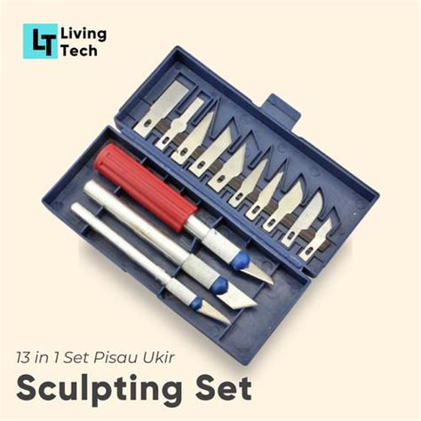 Jual Pisau Ukir Set 13 in 1 Crafting Art Knife Hobby With 3 Handle ...