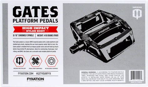 Buy Fyxation Gates Platform Pedals 9/16 Nylon Molded Pins Assorted ...