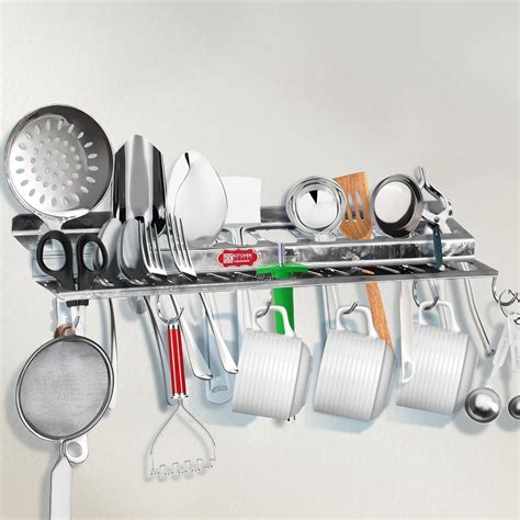 FunBlast Wall Mounted Shelf for Kitchen Utensils – Kitchen Utensil Rack ...