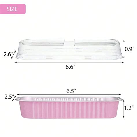 10/50/100pcs Mini Loaf Baking Pans With Lids (6.8oz/200ml) Mini Cake ...