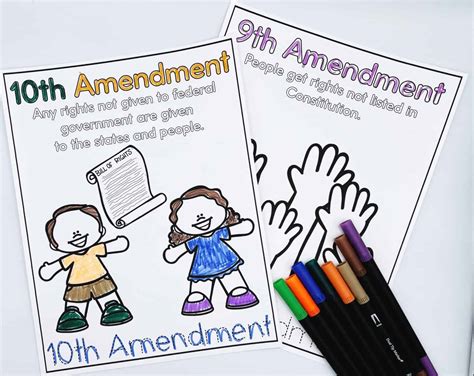 10 Amendments Of The Constitution Coloring Pages