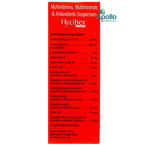 Hycibex Sugar Free Pineapple Orange Suspension 200 ml Price, Uses, Side ...