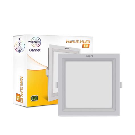Wipro D720630 Garnet 6-Watt Wave Slim Panel Light (Warm White, Yellow ...