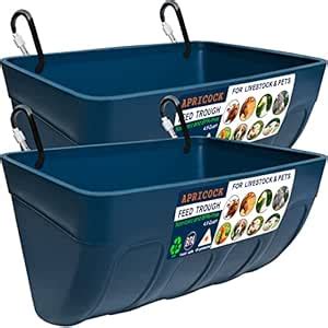 Chicken Feeder Waterer, Goat Feeder - 2 Pack, 5.5 Quart, for Goats ...