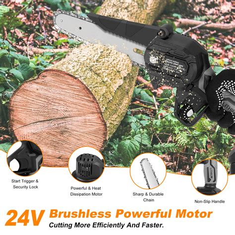 Gocheer Mini Chainsaw 6 Inch, Electric Cordless Chainsaw Portable ...