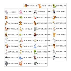 SIGN EVER Personalized Name Stickers for Kids | Waterproof Custom ...