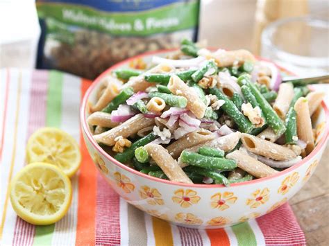 Lemony Green Bean Pasta Salad with Walnuts - Aggie's Kitchen