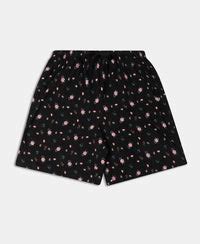 Buy Super Combed Cotton Relaxed Fit Printed Sleep Shorts with Side ...