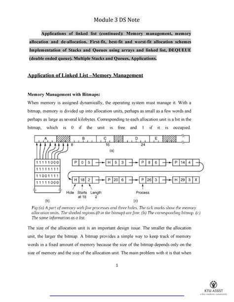 Data science module 3 - Applications of linked list (continued): Memory ...