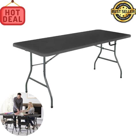6Ft Centerfold Folding Table Heavy Duty Party Camp | Ubuy India