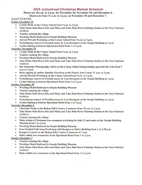 » 2nd Weekend of 2025 Julmarknad (Christmas Market) in historic Bishop ...