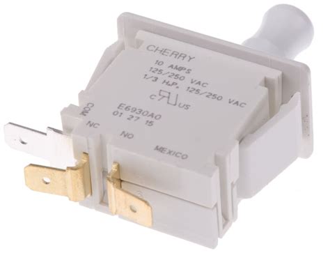 E69-30A ZF | ZF Door Micro Switch, SPDT Button 10 A, -40 °C, 85 °C ...