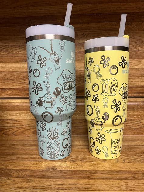 Spongebob Square Pants Engraved Stanley. - Etsy