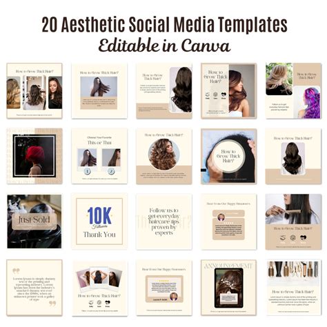 20 Canva Aesthetic Social Media Templates