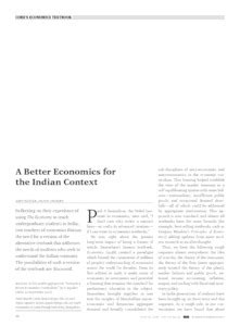 A better economics for the Indian context - ePrints@APU