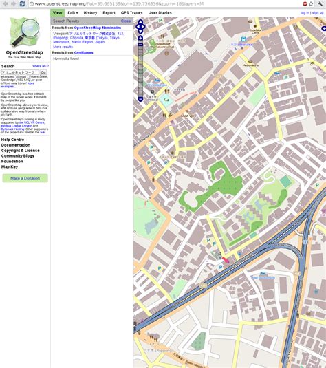 OpenStreetMap 的图像结果