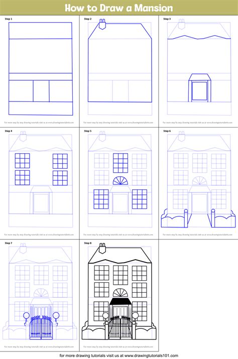 Easy Mansion Drawing