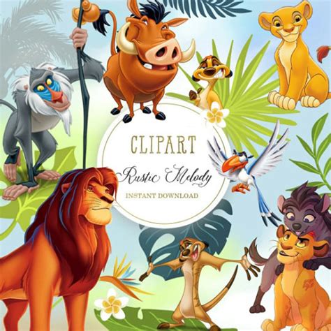The Lion King Clipart PNG Images- Instant Download - Etsy