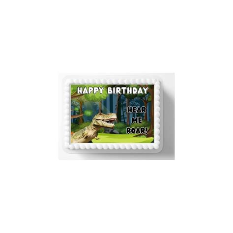 T-Rex Dino Dinosaur Edible Image Kids Party Happy India | Ubuy